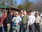 Sonny with his fellow Top Gun competitors and his trophy at Rivanna Rifle and Pistol Club in Charlottesville, Va. in November 2010.